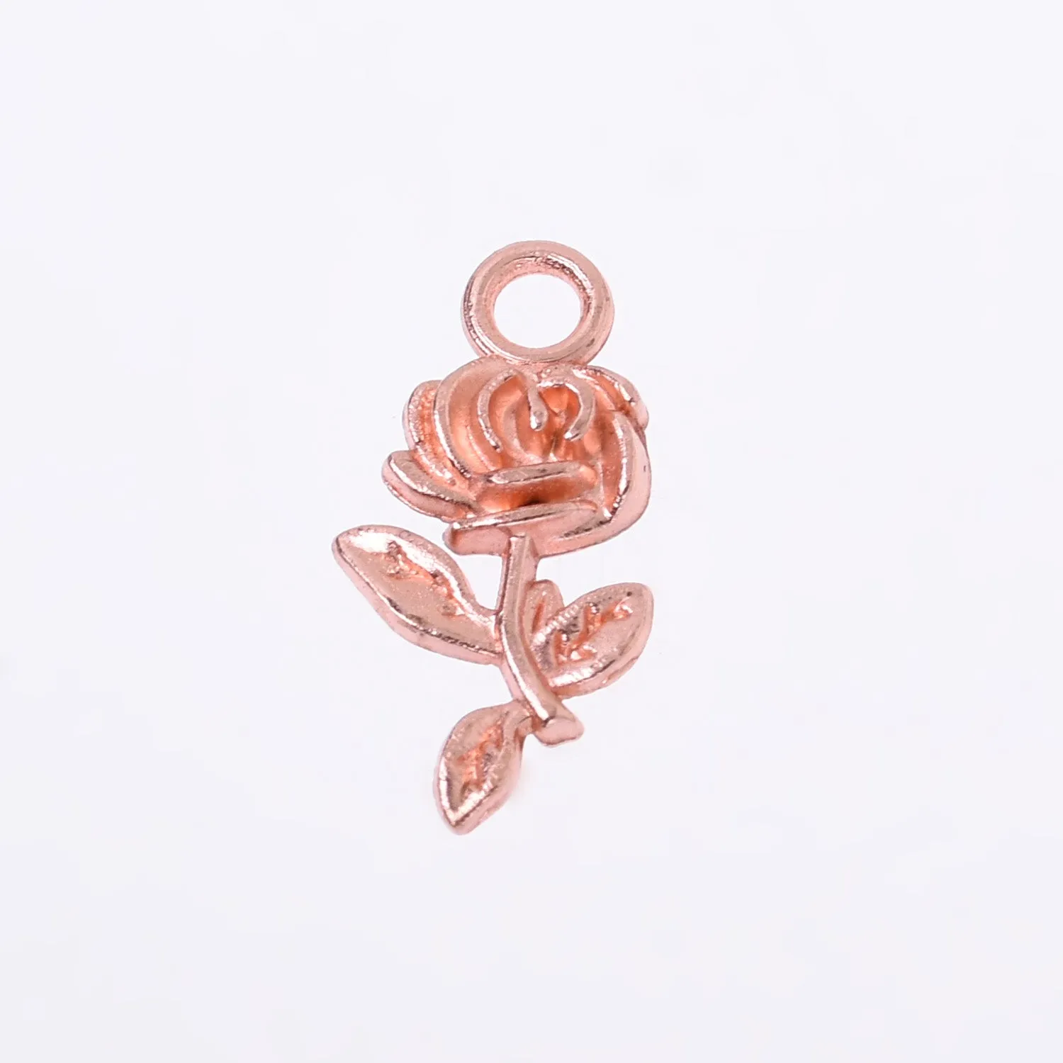 10*21mm Alloy Rose pendant Rose Charm Rose Pendant Necklace for Women Mothers Day 50pcs 102739