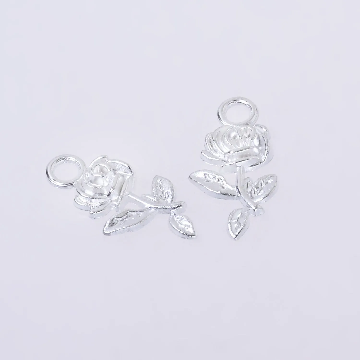 10*21mm Alloy Rose pendant Rose Charm Rose Pendant Necklace for Women Mothers Day 50pcs 102739