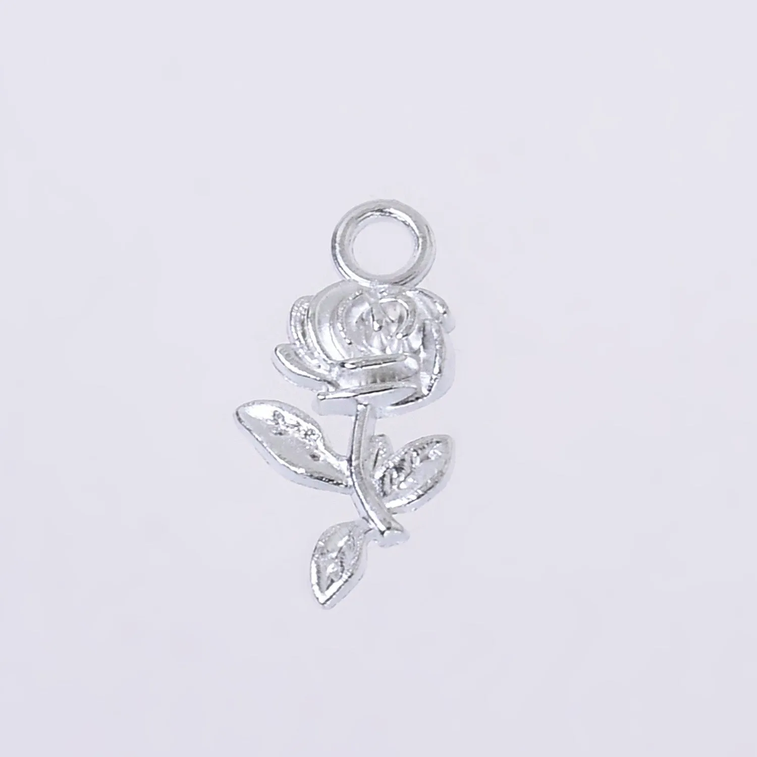 10*21mm Alloy Rose pendant Rose Charm Rose Pendant Necklace for Women Mothers Day 50pcs 102739