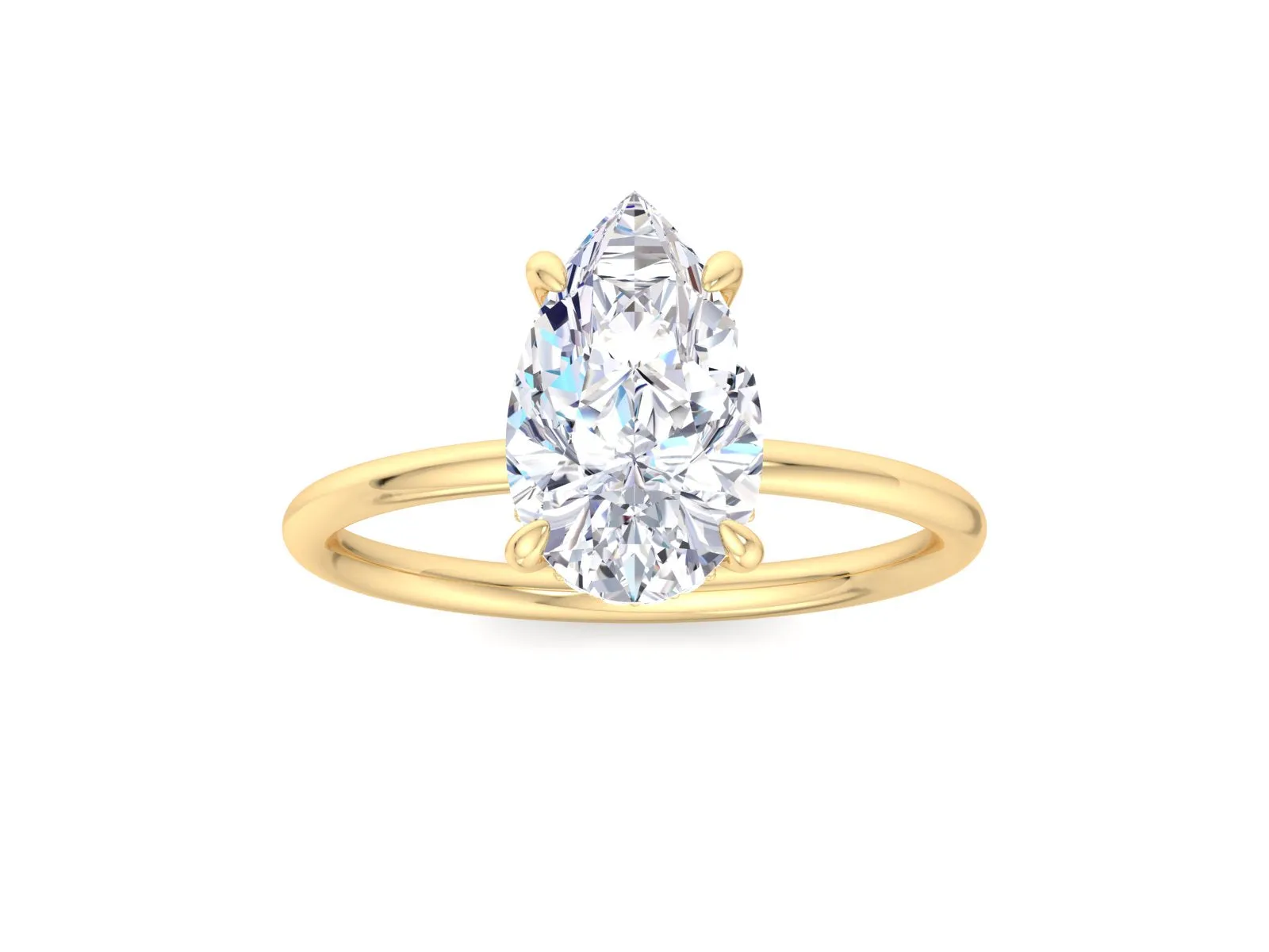 3.5ct Pear Moissanite Engagement Ring