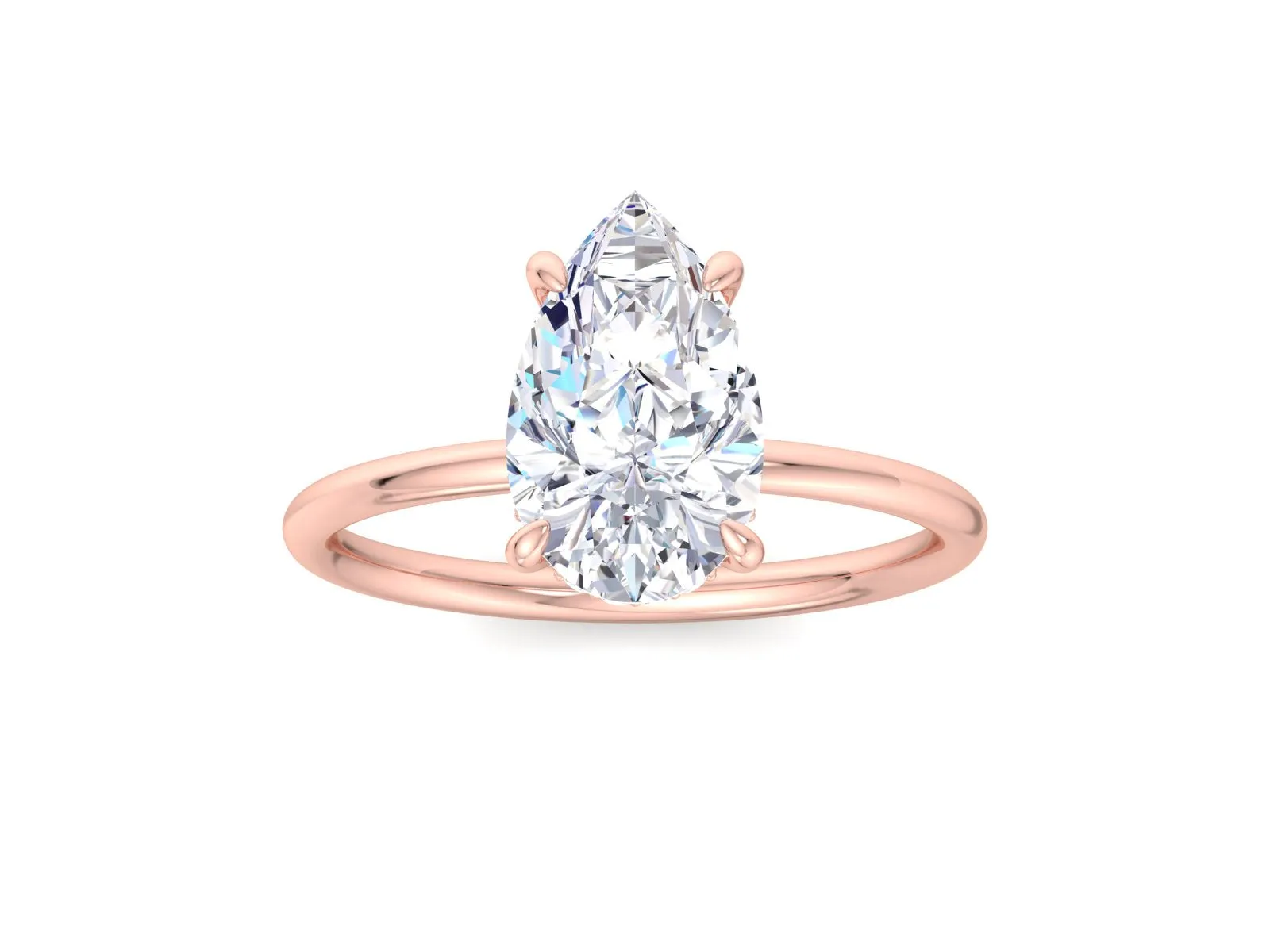 3.5ct Pear Moissanite Engagement Ring