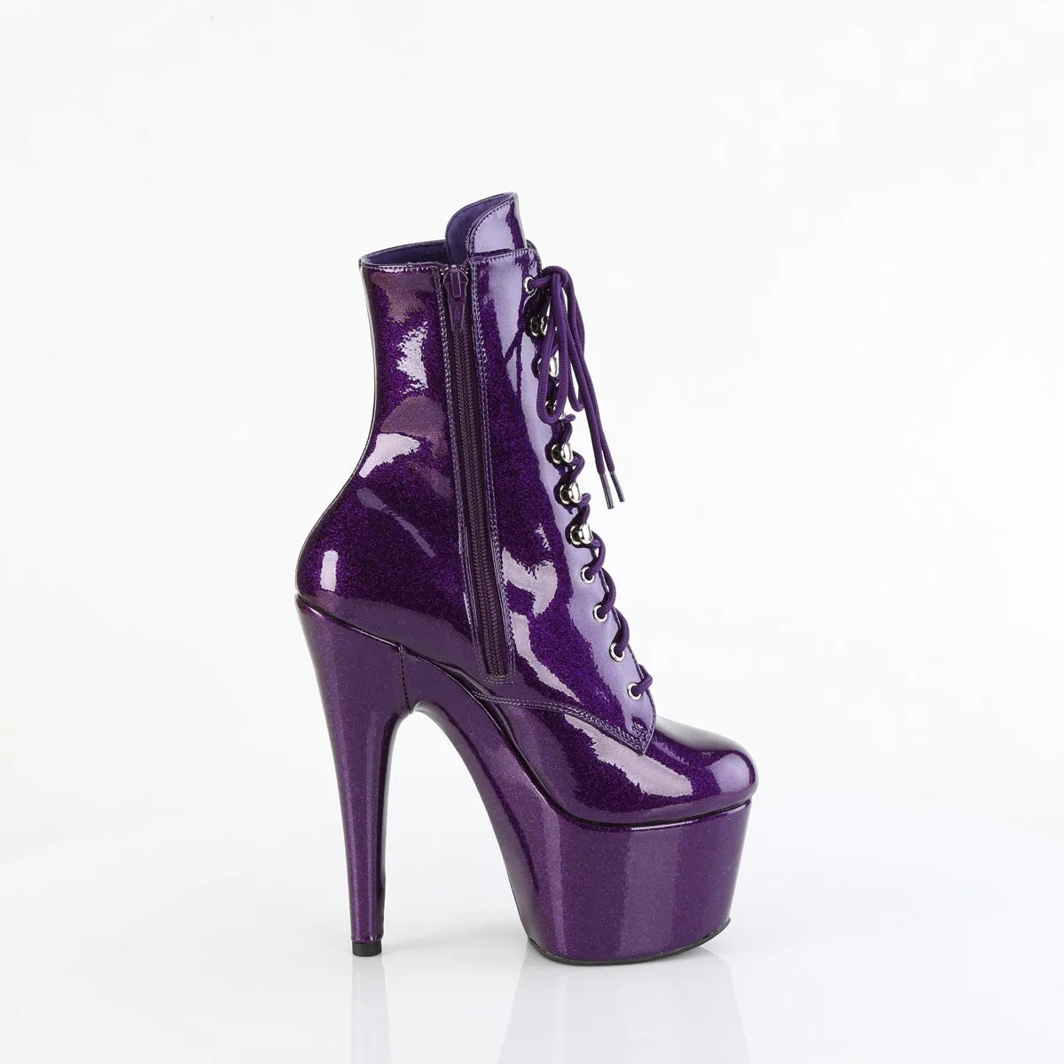 7 Inch Heel ADORE-1020GP Purple Glitter