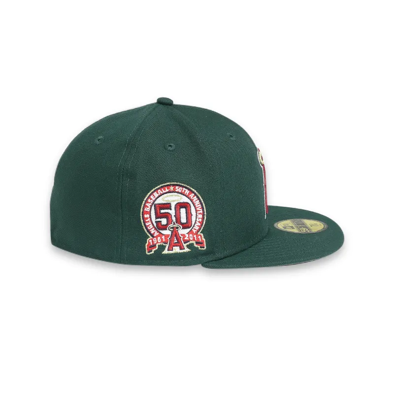 [70685658] Los Angeles Angels 50th Anniversary Green 59FIFTY Men's Fitted Hat