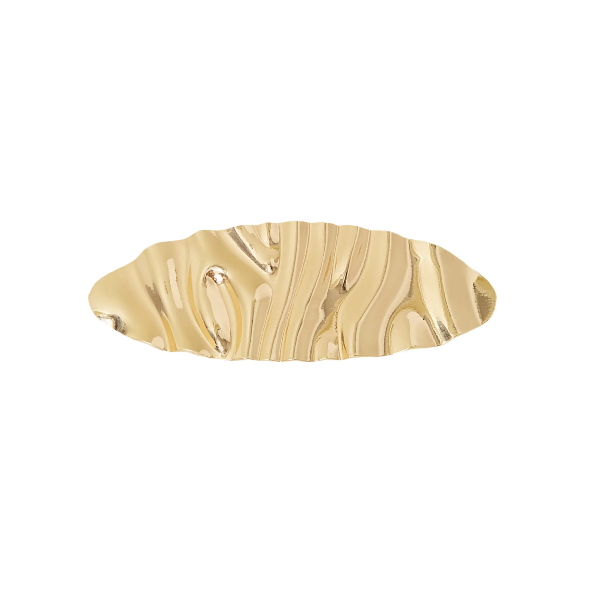 Accessorize London Women's Gold Pleated Barrette Clip