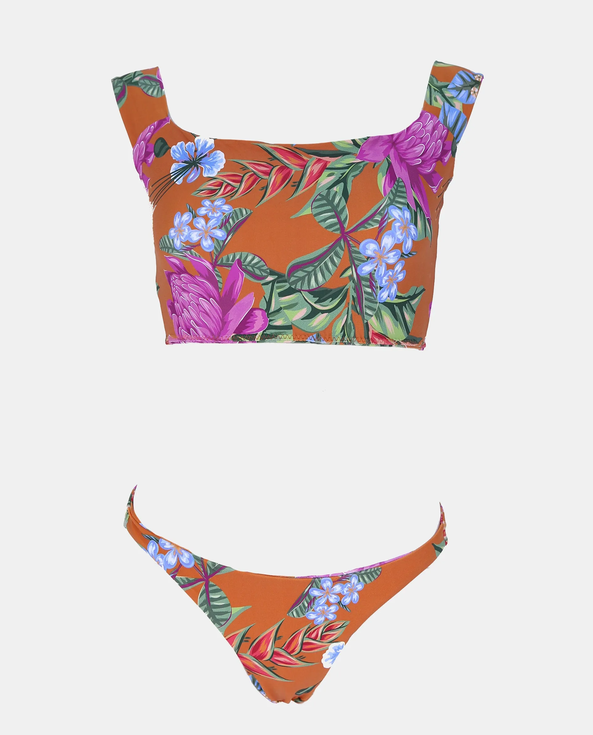 Amazon Flowers Bandeau Bikini