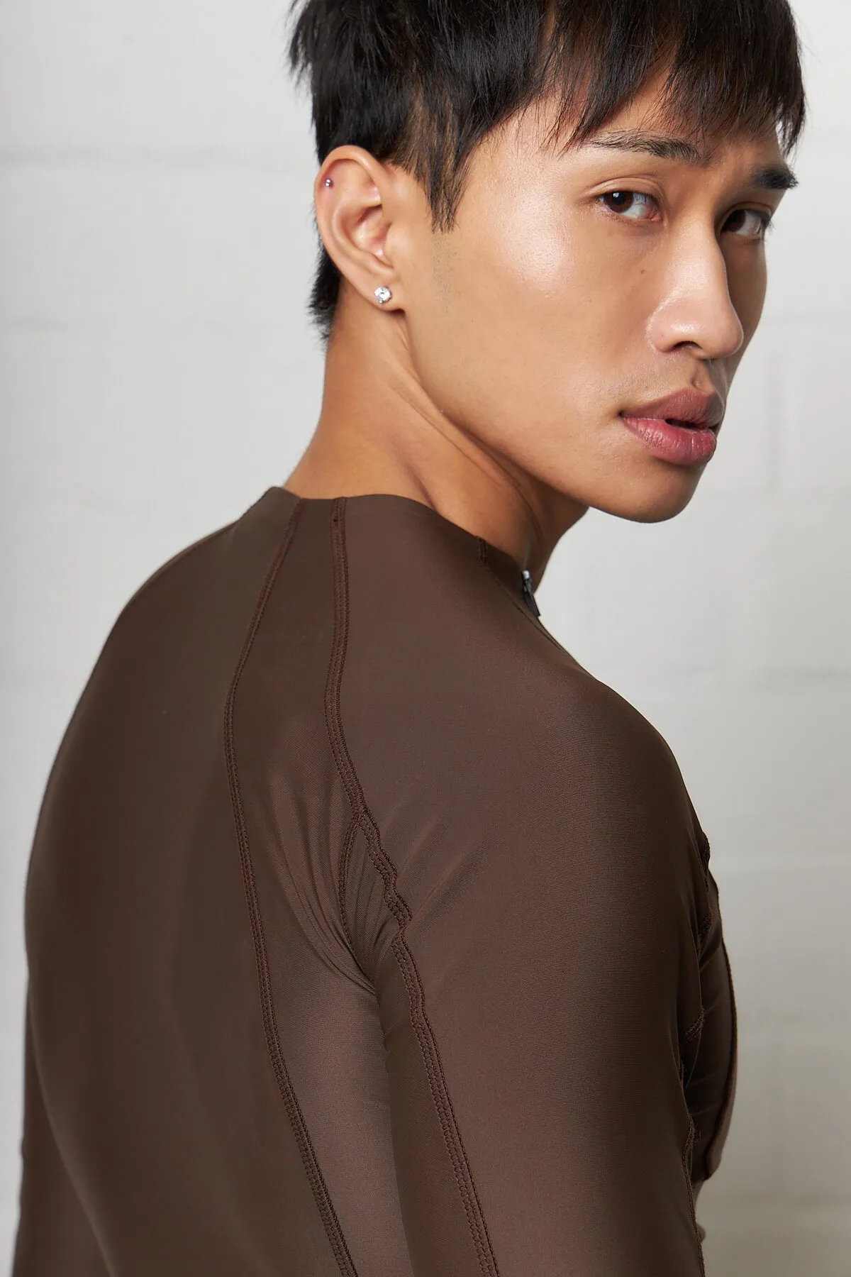 Ande Longsleeve Rashguard Chocolate