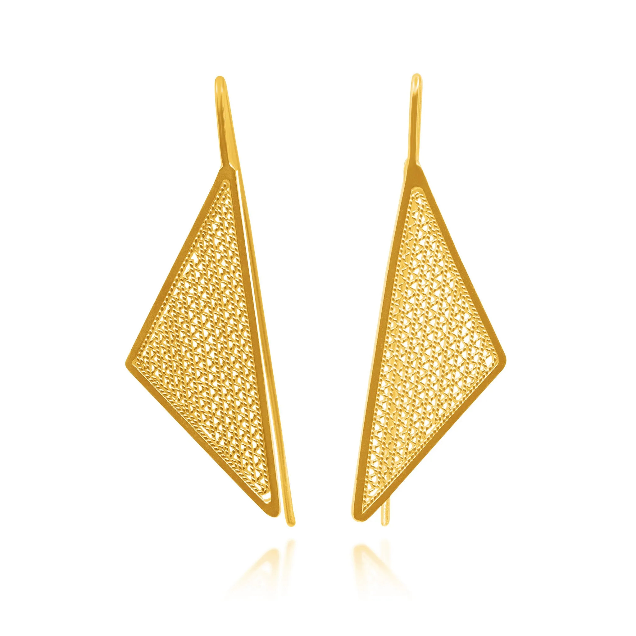 ANDREA GOLD MEDIUM EARRINGS FILIGREE