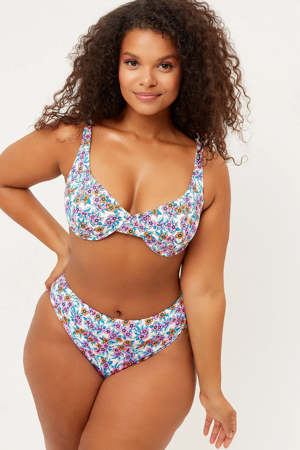 Anna Underwire Floral Bikini Top - Flower Farm