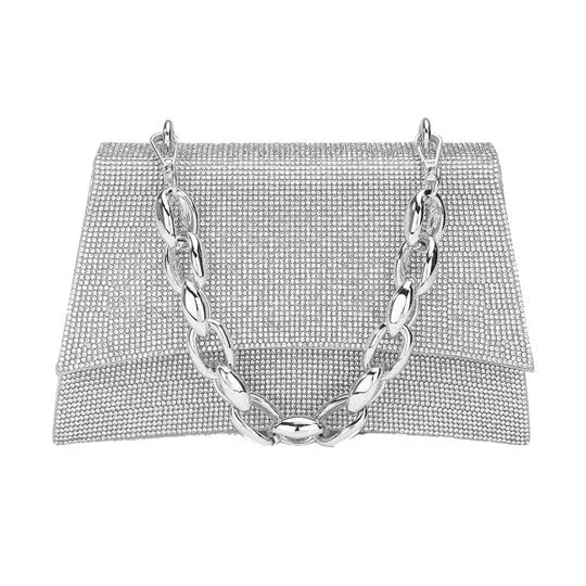 Bling Evening Tote Crossbody Bag Chain Handle