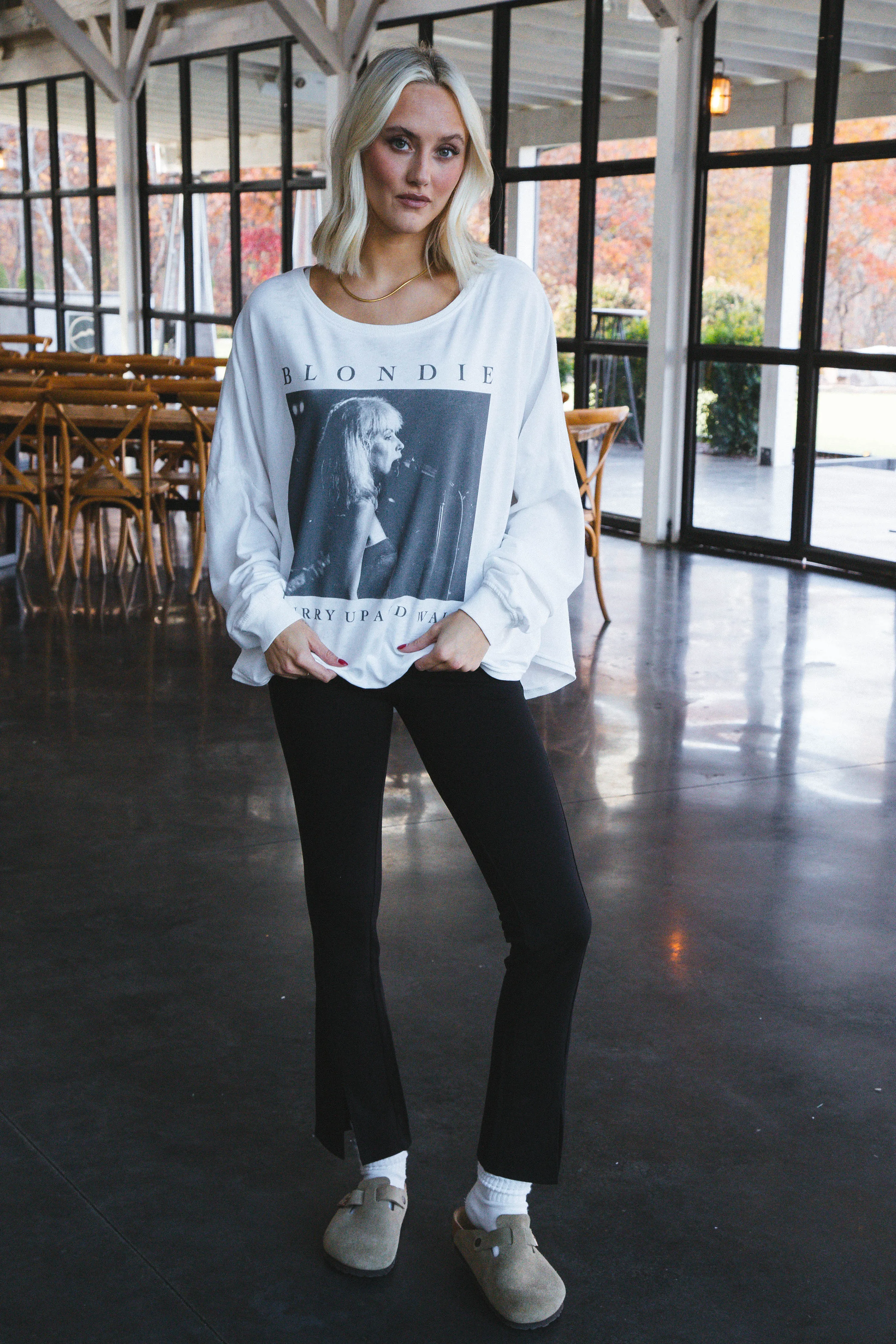 Blondie Long Sleeve Fleece, White | Recycled Karma