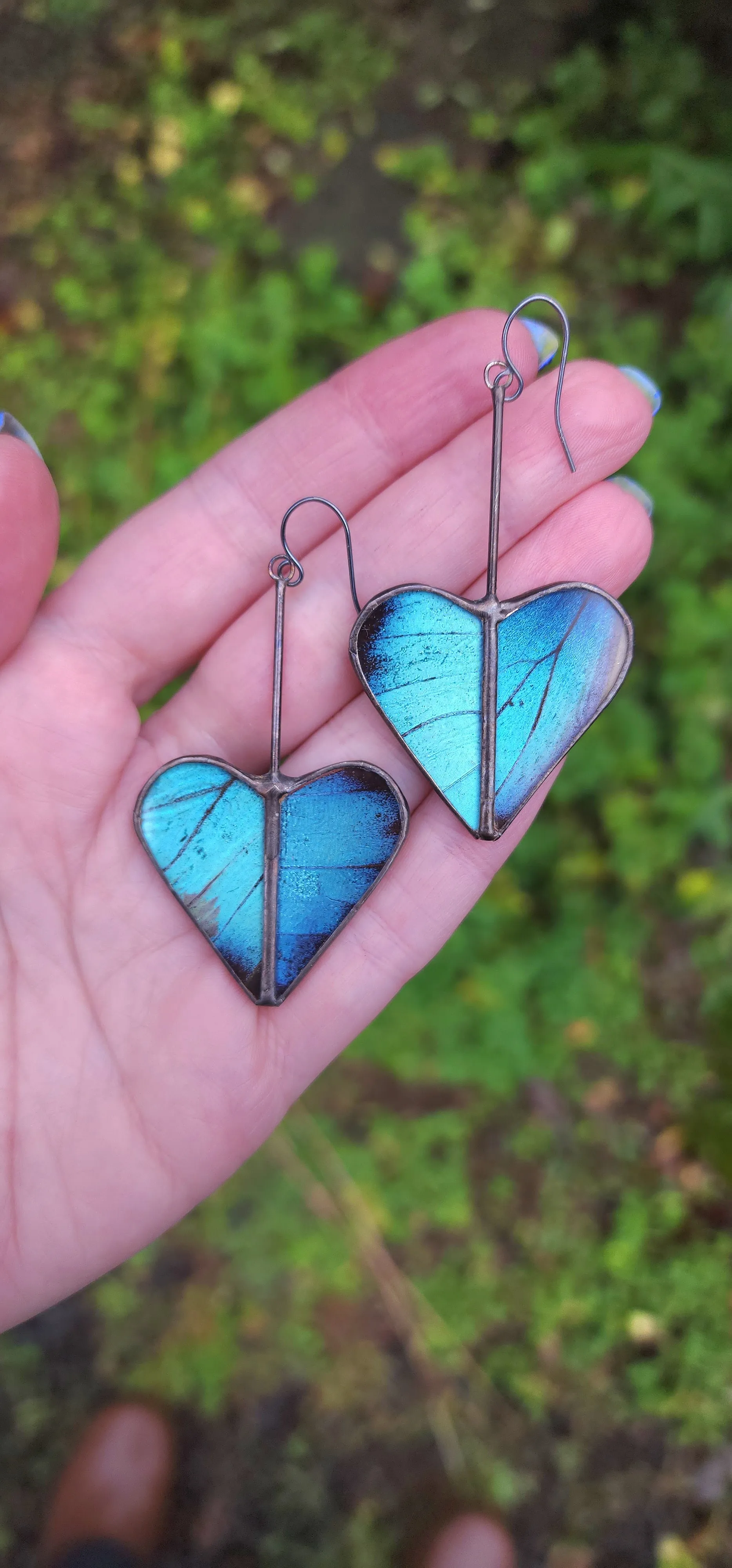 Blue Butterfly Heart Variations Earrings