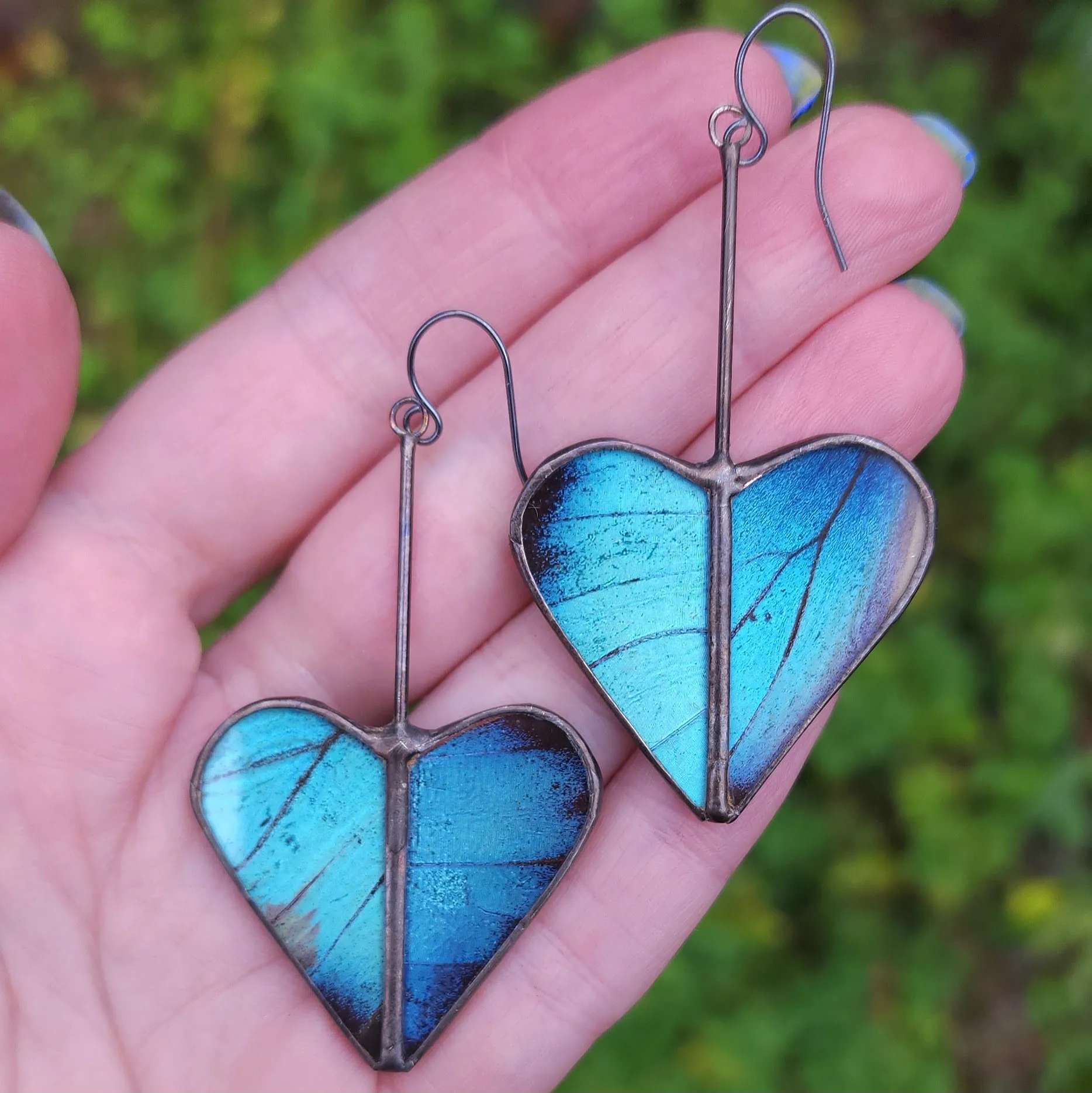 Blue Butterfly Heart Variations Earrings