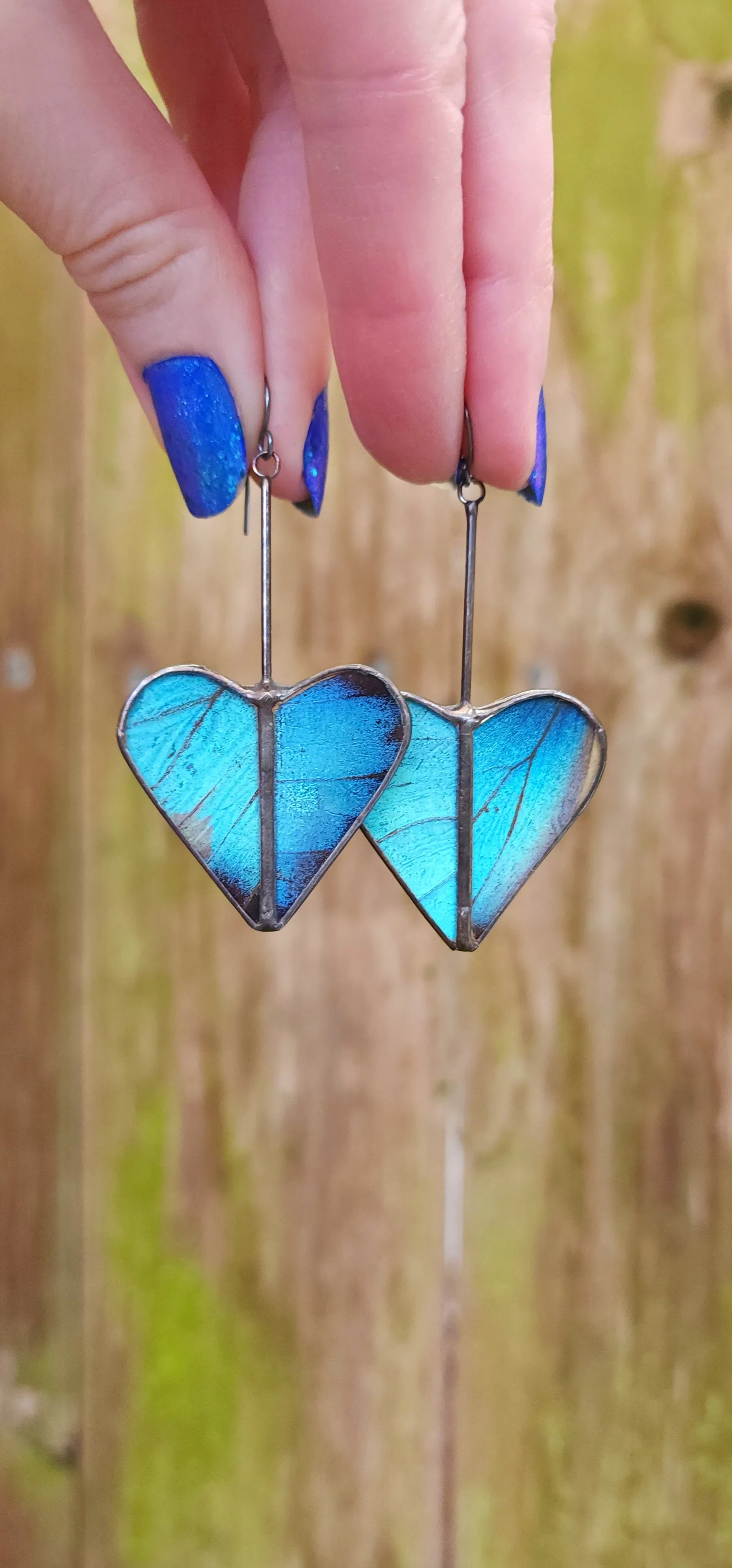 Blue Butterfly Heart Variations Earrings