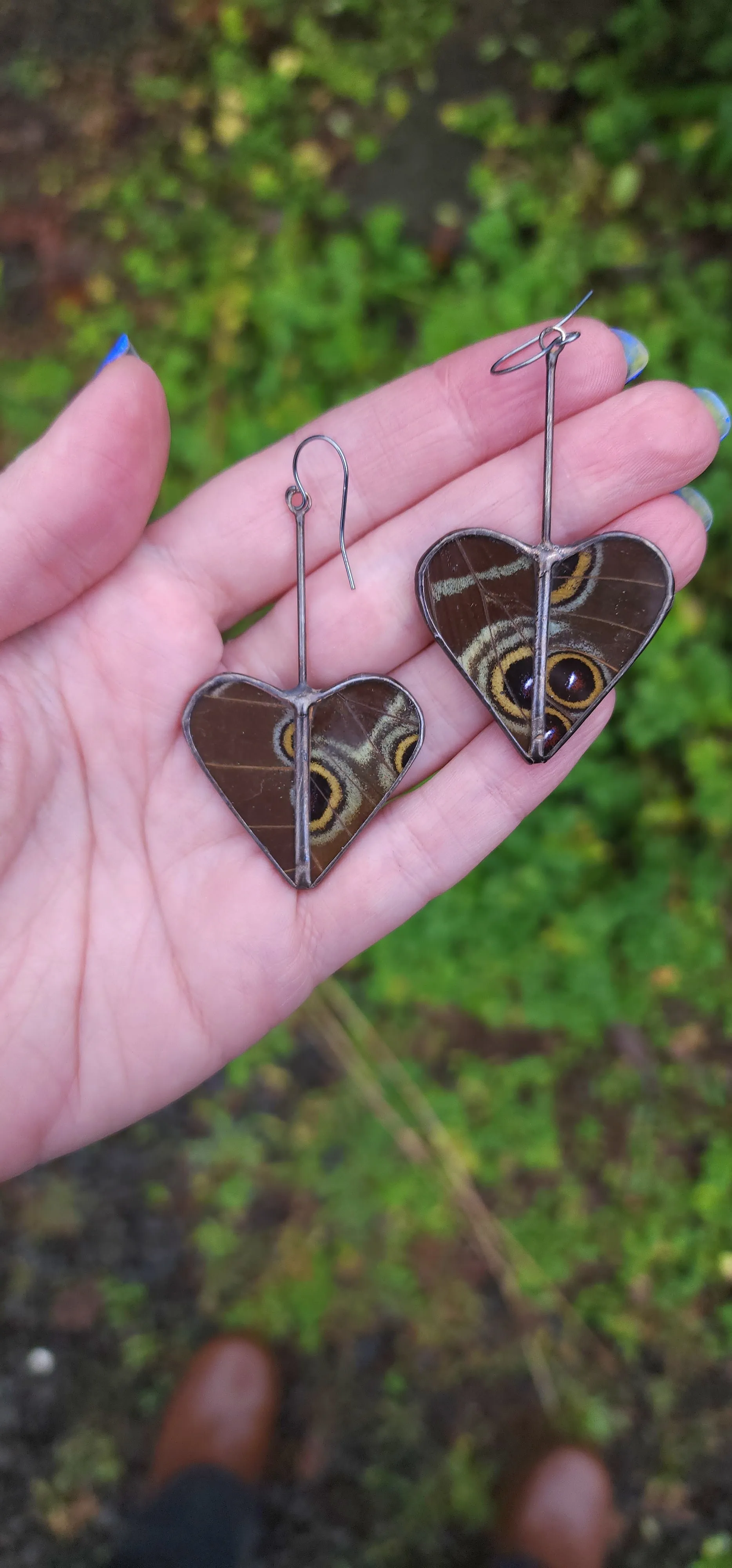 Blue Butterfly Heart Variations Earrings