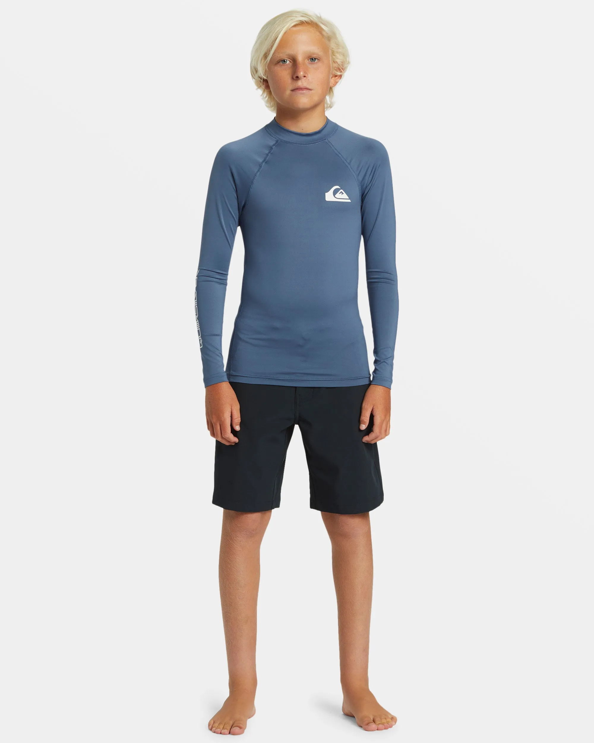 Boys 8-16 Everyday UPF 50 Long Sleeve Rashguard - Vintage Indigo