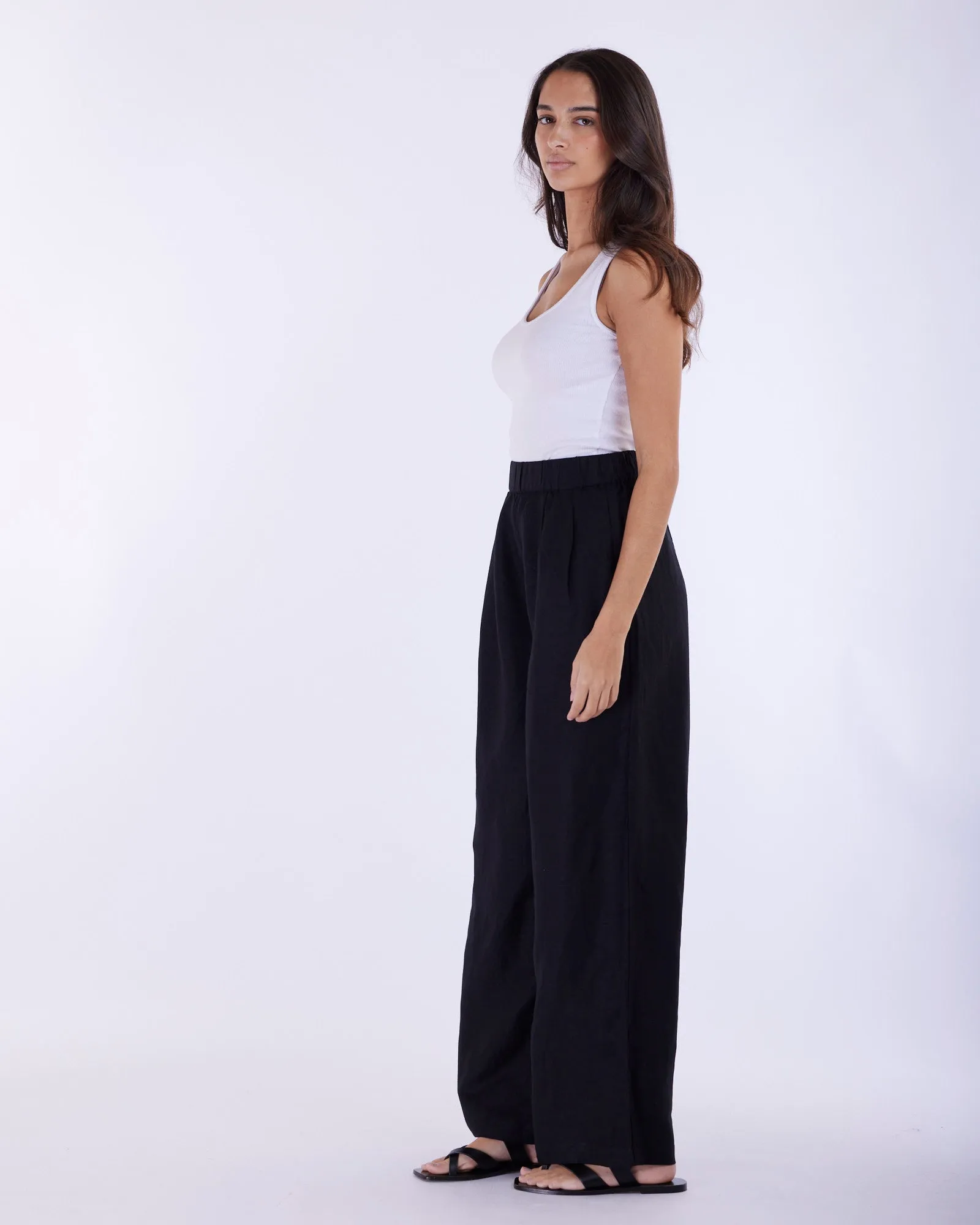 Cancun Linen Pant - Black