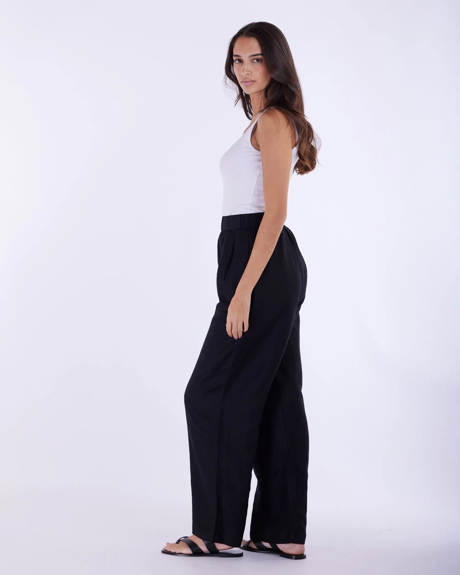 Cancun Linen Pant - Black