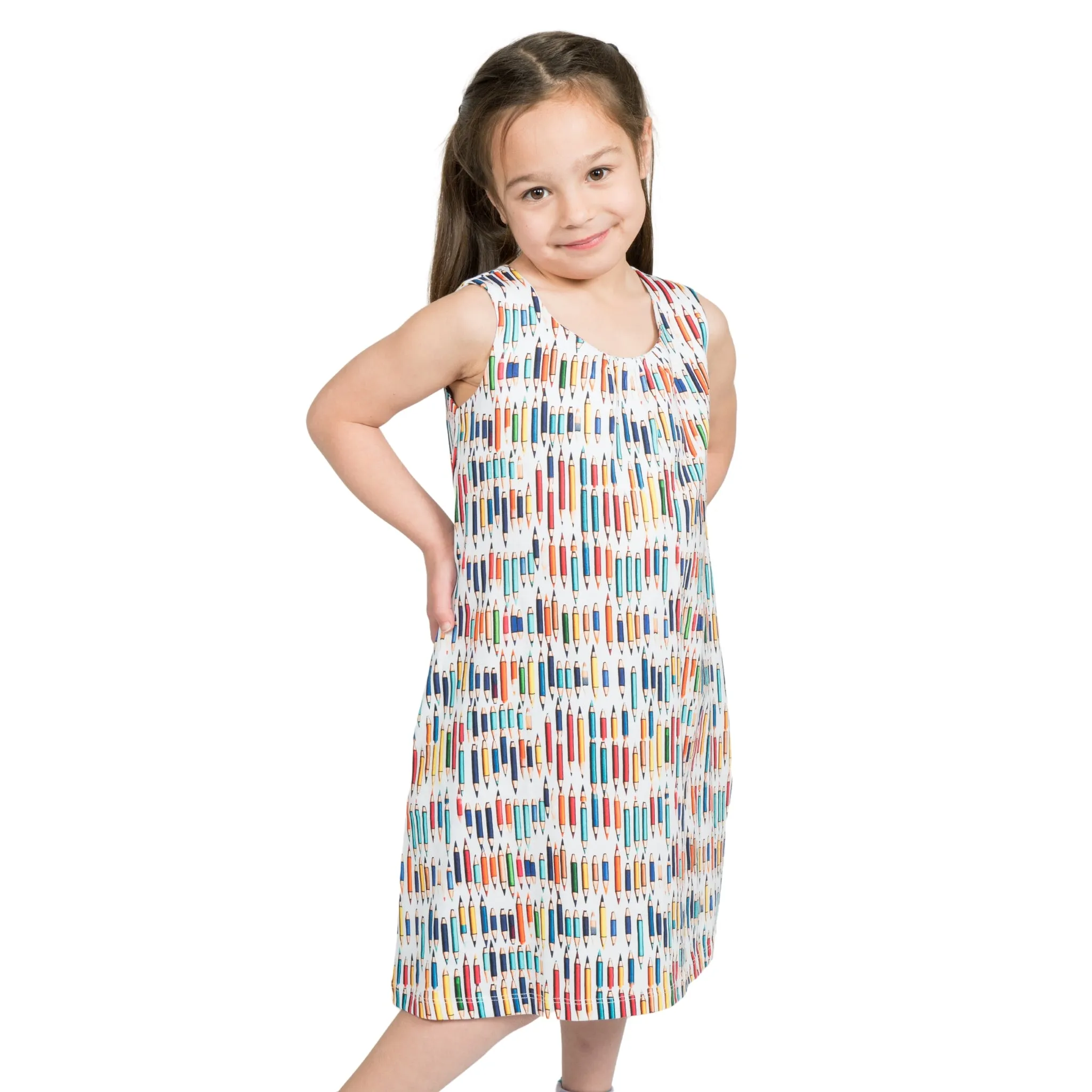 Colored Pencils Kids A-Line Dress [FINAL SALE]