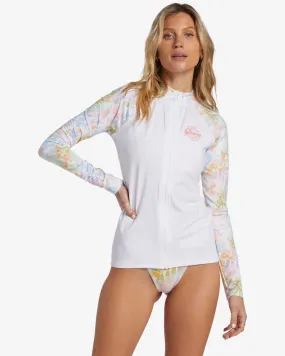 Core Long Sleeve Zip Front Surf Tee - Salt Crystal