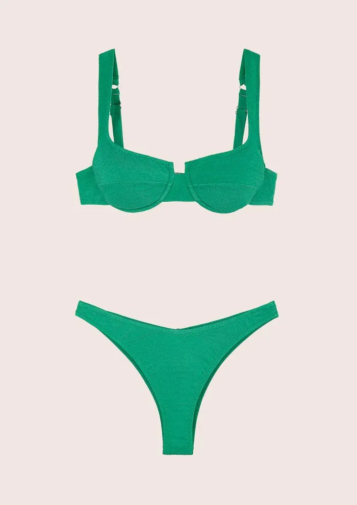 EFFEK BIKINI TOP E SLIP AMERICANO VERDE