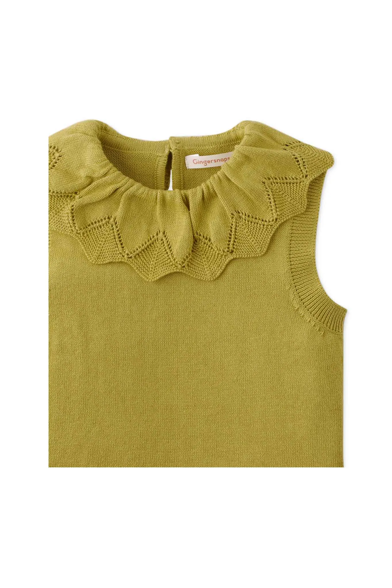 Gingersnaps Scalloped Edge Neck and Hem Knitted Top