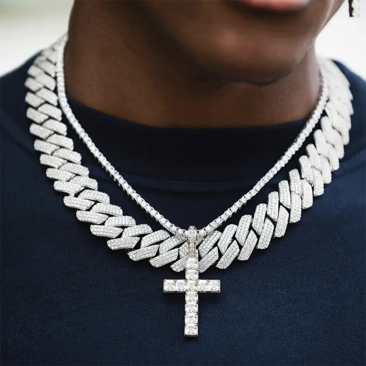 Iced out Cross Pendant