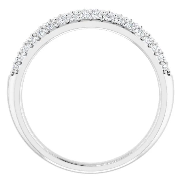 Juliette Round Diamond 1/2 Eternity Ice Solitaire 1/2 CTW Pavé Band