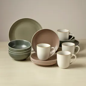 Kisco 16-Piece Dinnerware Set, Multi