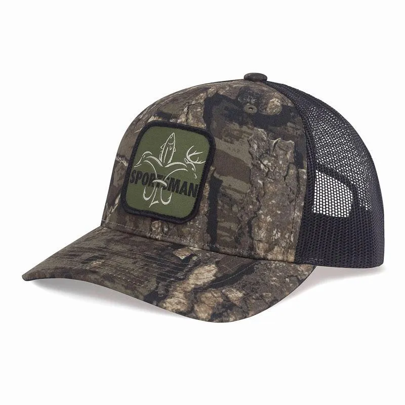 Logo Patch Snapback Camo Hunting Hat - Mossy Oak Break Up