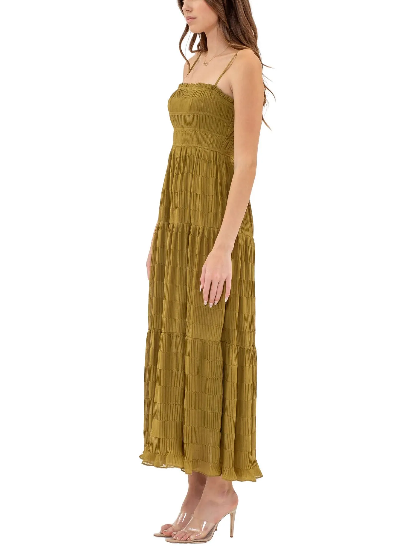 Marielle Tier Pleated Maxi