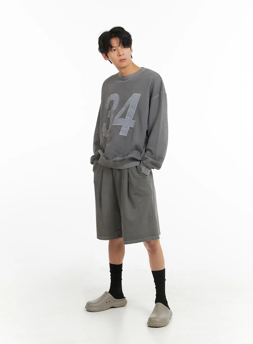 Men's 34 Graphic Lettering Sweatshirt IA401