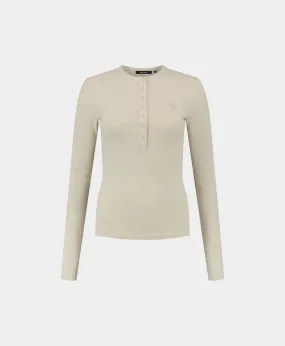 Moonstruck Beige Denise Button Longsleeve