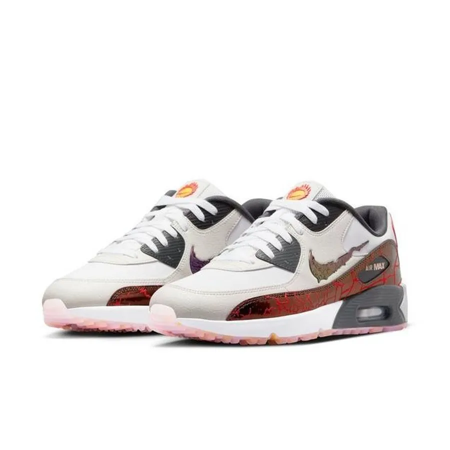 Nike Air Max 90 G NRG Spikeless Golf Shoe - White/Grey/Red