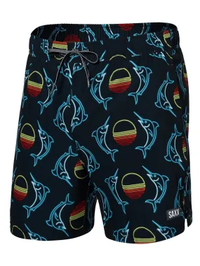 Oh Buoy 2n1 Volley 5 Sunset Crest Black Boardshorts