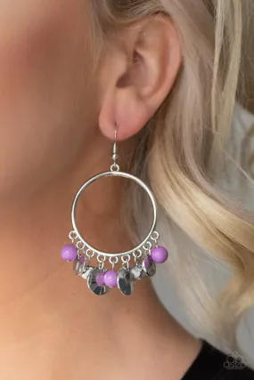 Paparazzi Earring ~ Chroma Chimes - Purple