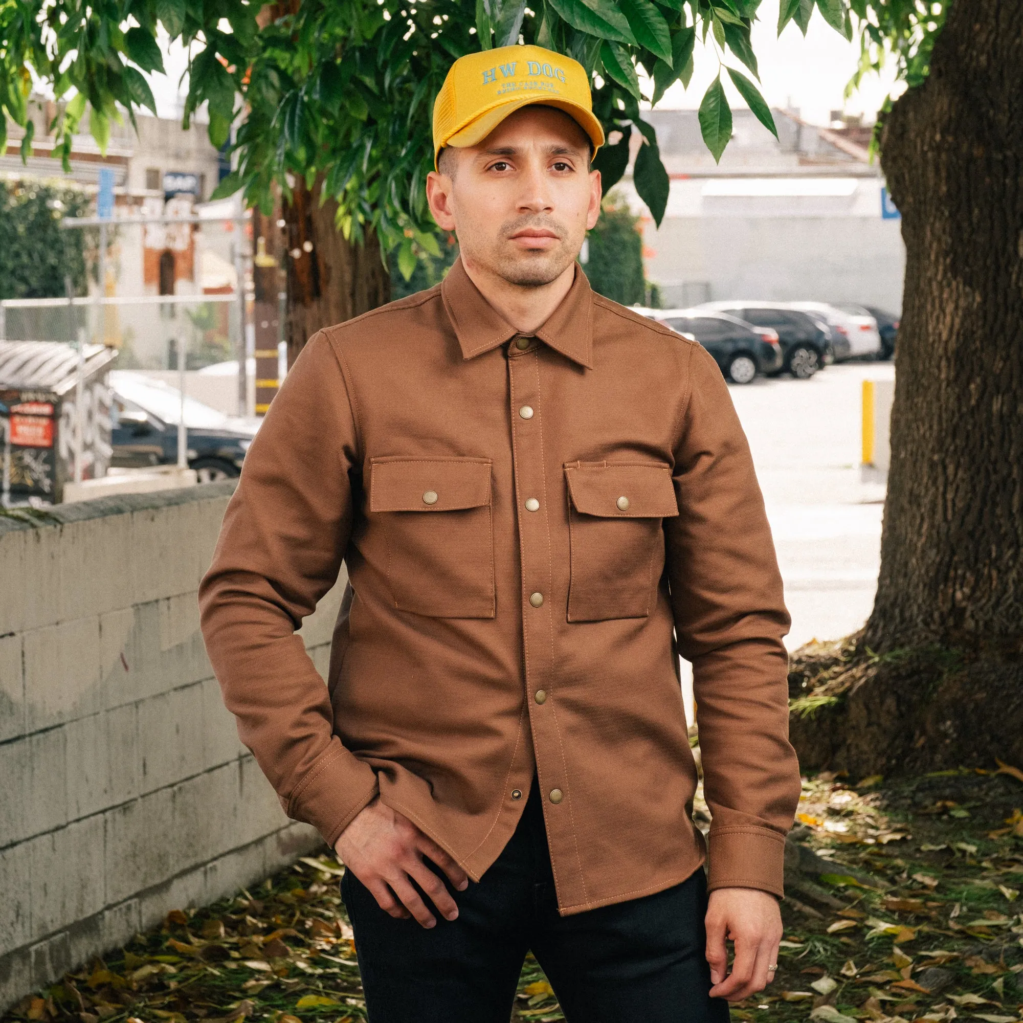 Rogue Territory Oxford Overshirt Brushed Brown