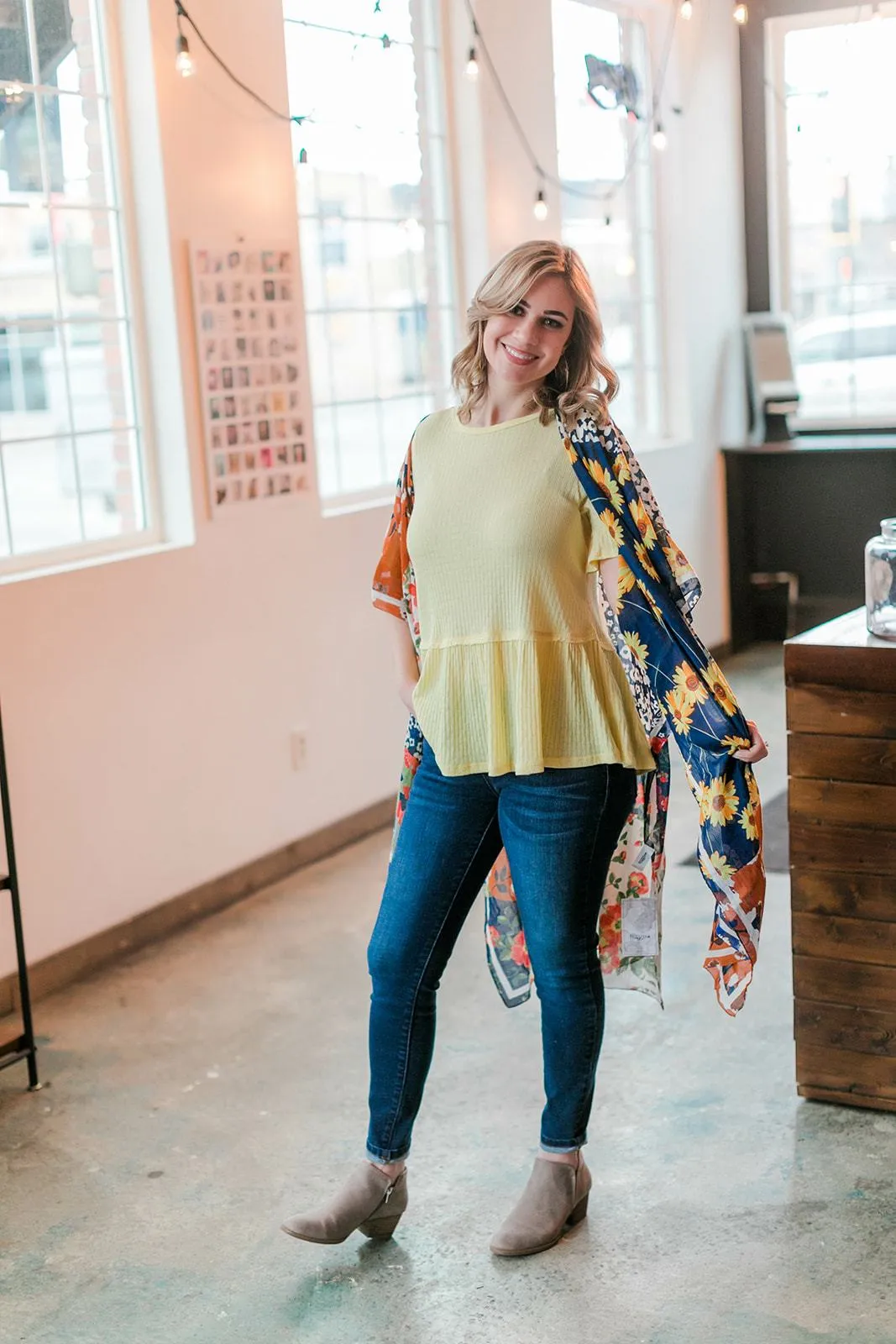 *Size S: Mellow Yellow Ruffled Top