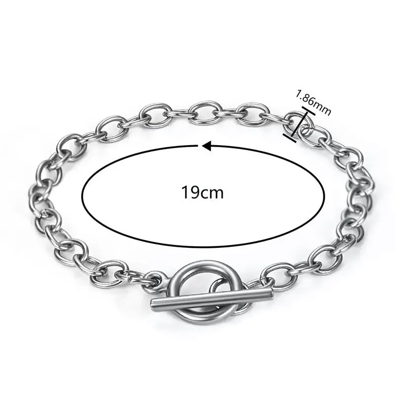 Stainless Steel Oval Link  Bracelet