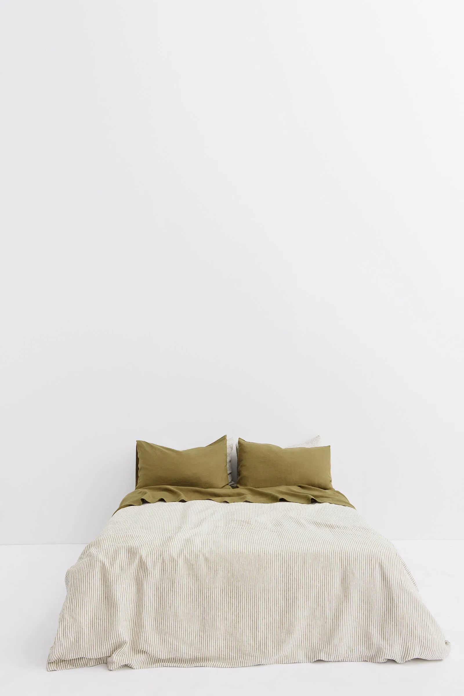 Standard Linen Pillow Cases Olive