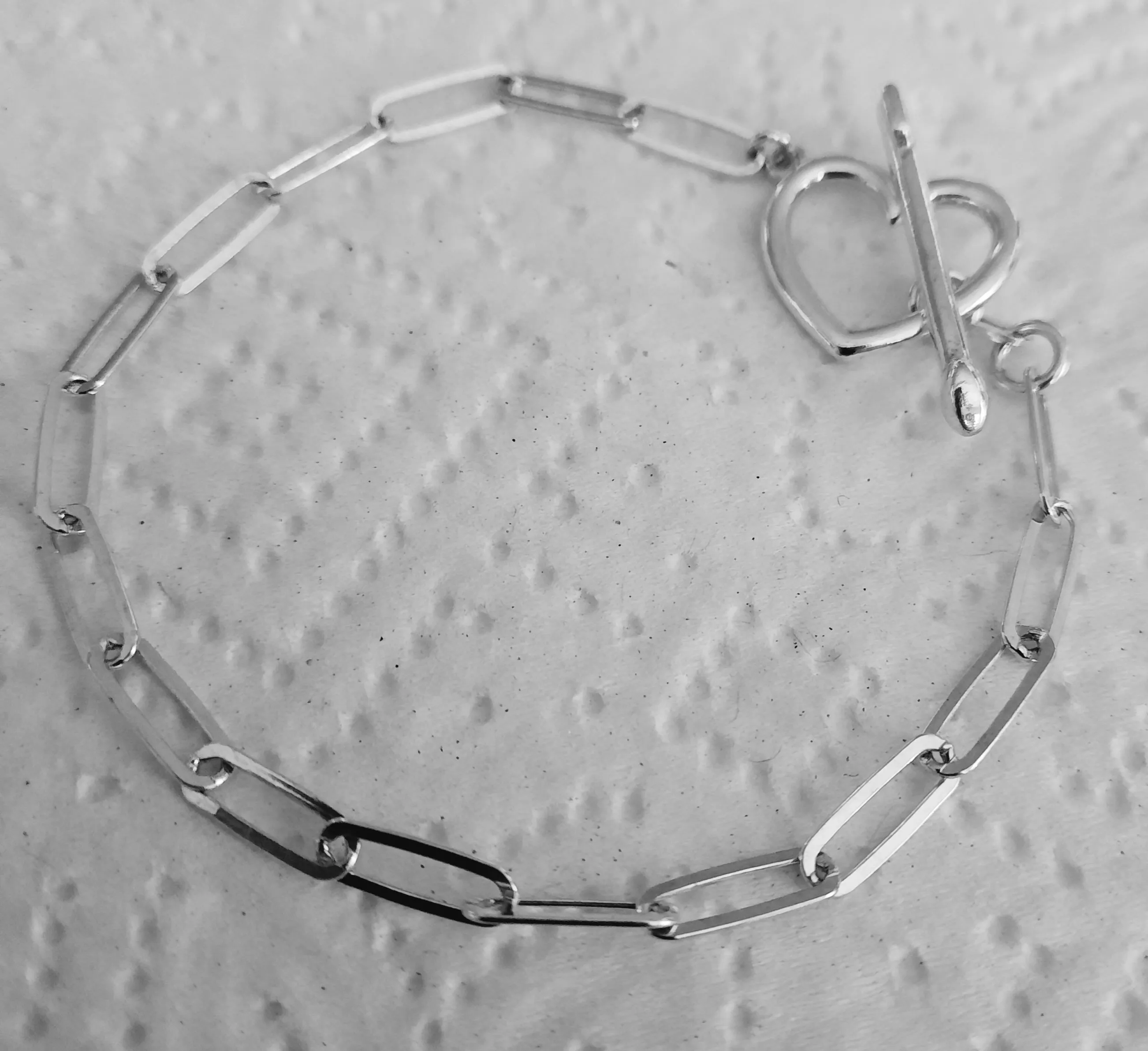 Sterling Silver Paperclip Link Bracelet