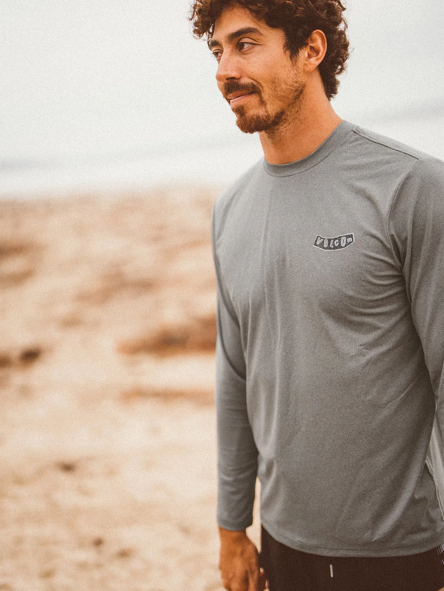 Stone Pistol Long Sleeve Rashguard - Heather Grey