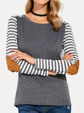 Striped Back Long sleeves T-shirt