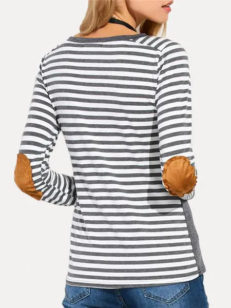 Striped Back Long sleeves T-shirt