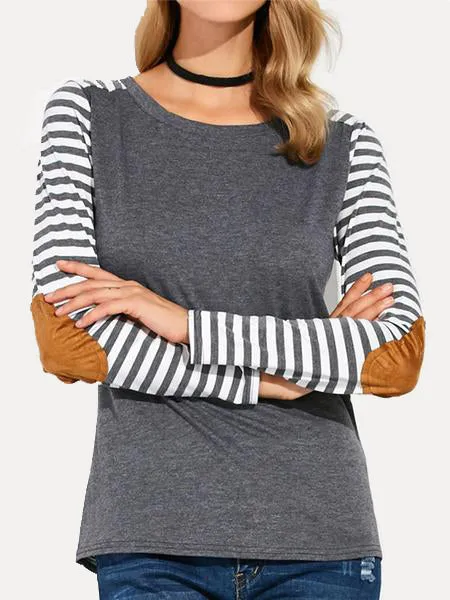 Striped Back Long sleeves T-shirt