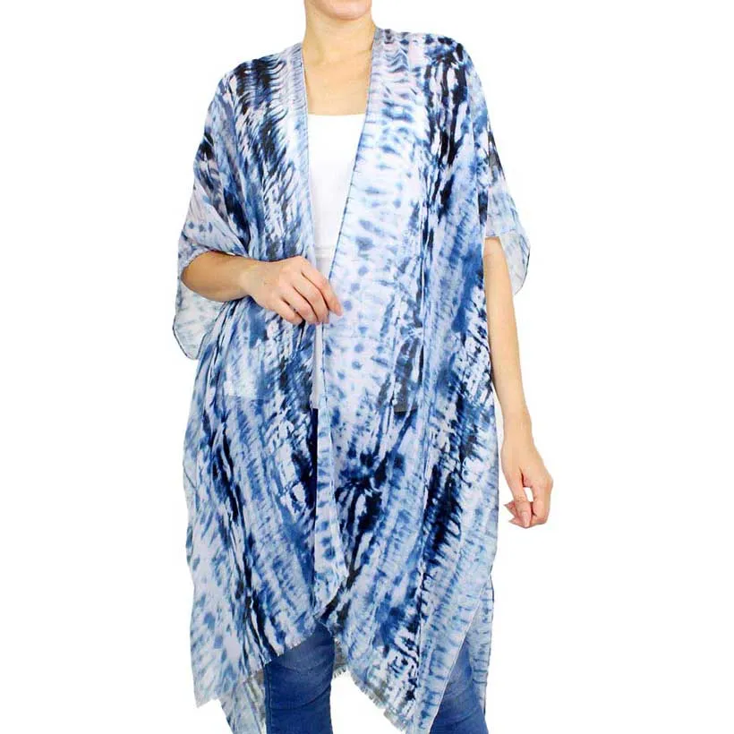 Tie Dye Cover Up Kimono Poncho