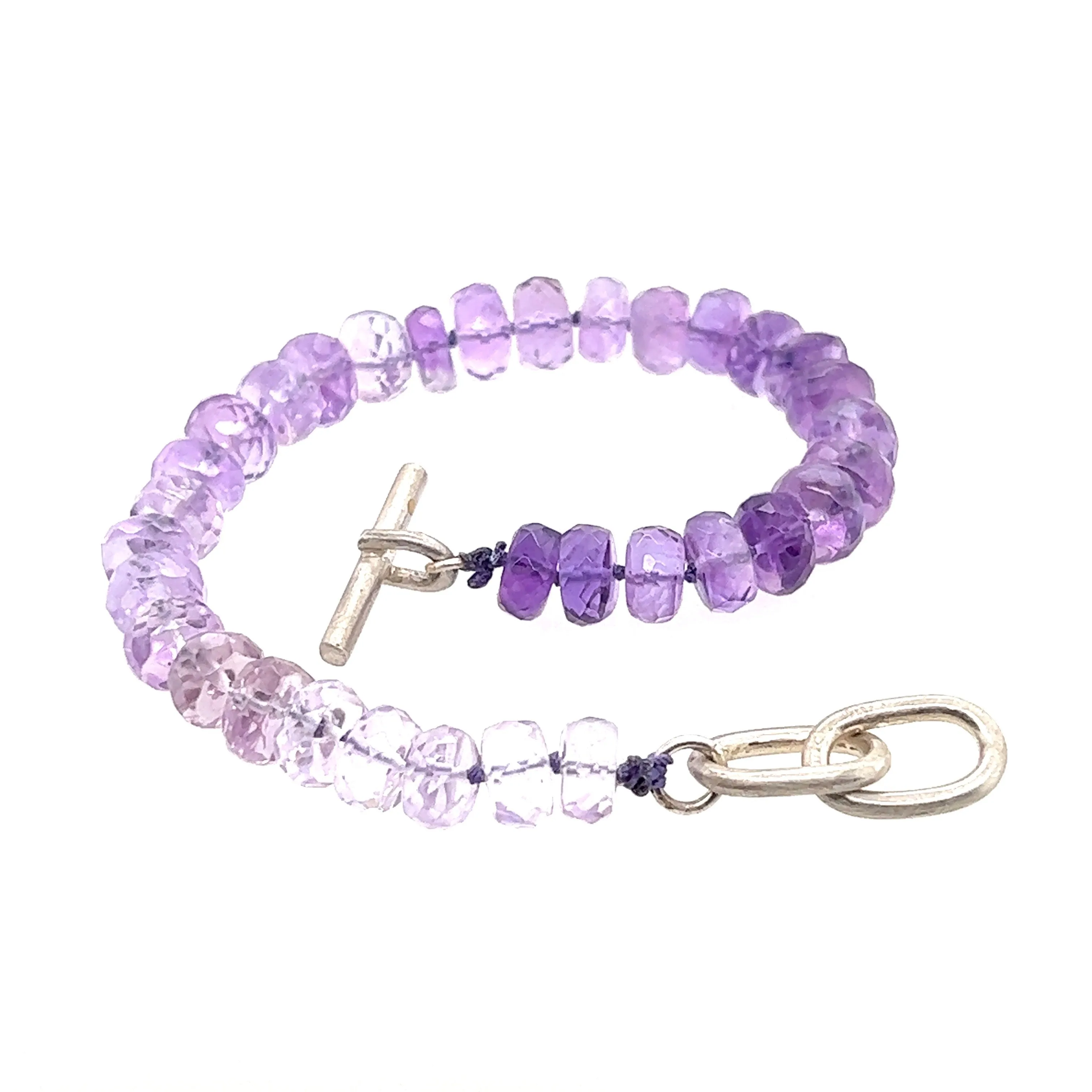 Toggle Bracelet- Ombre Amethyst