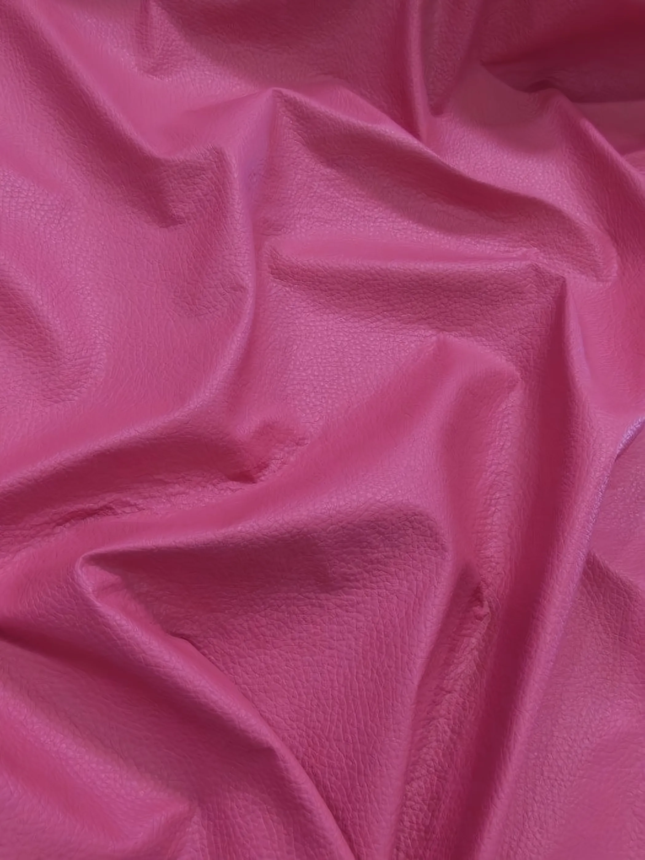 Vinyl Faux Fake Leather Pleather Grain Champion PVC Fabric / Pink