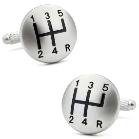 Wedding Round Metal Car Speed Shifting Device Cufflinks Men Jewelry